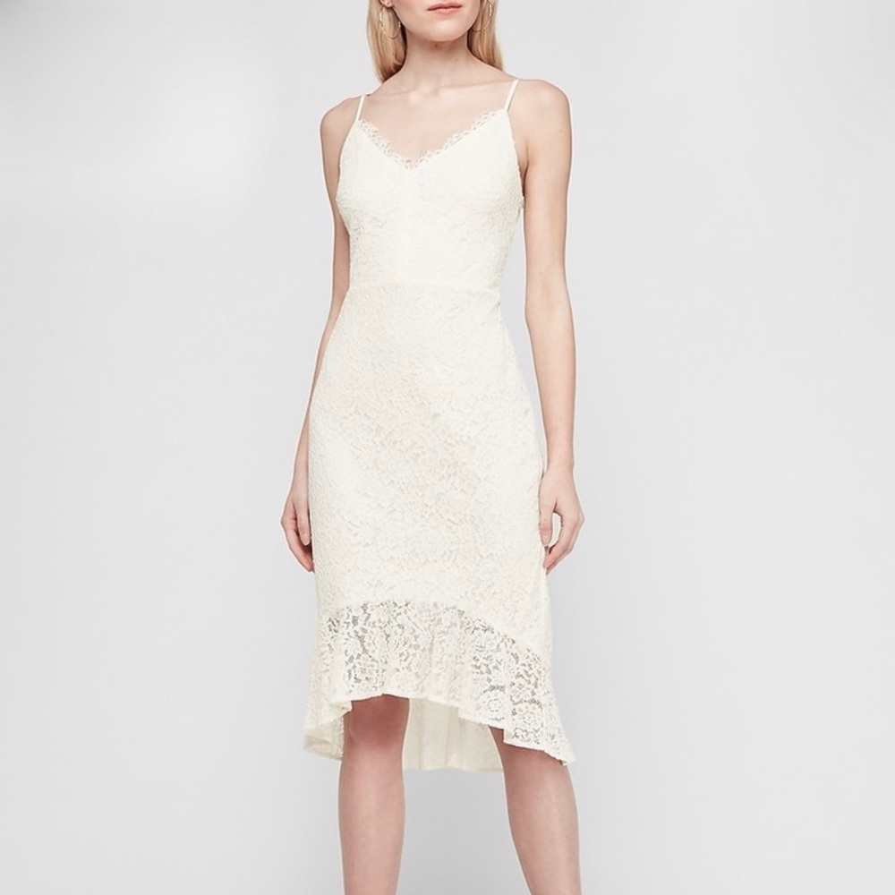 Express Lace spaghetti strap dress